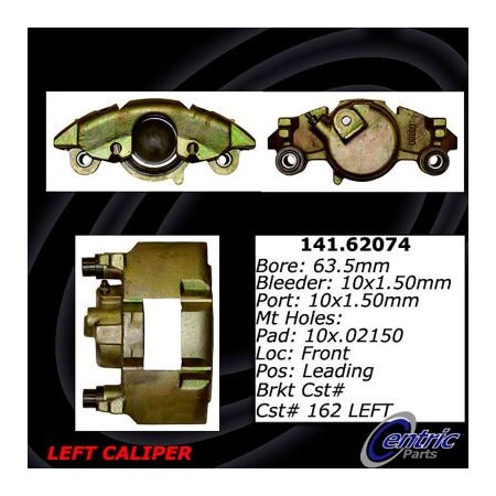 Centric Semi-Loaded Brake Caliper, Parts, 141.62074 141.62074